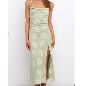 Green Floral Slip Dress